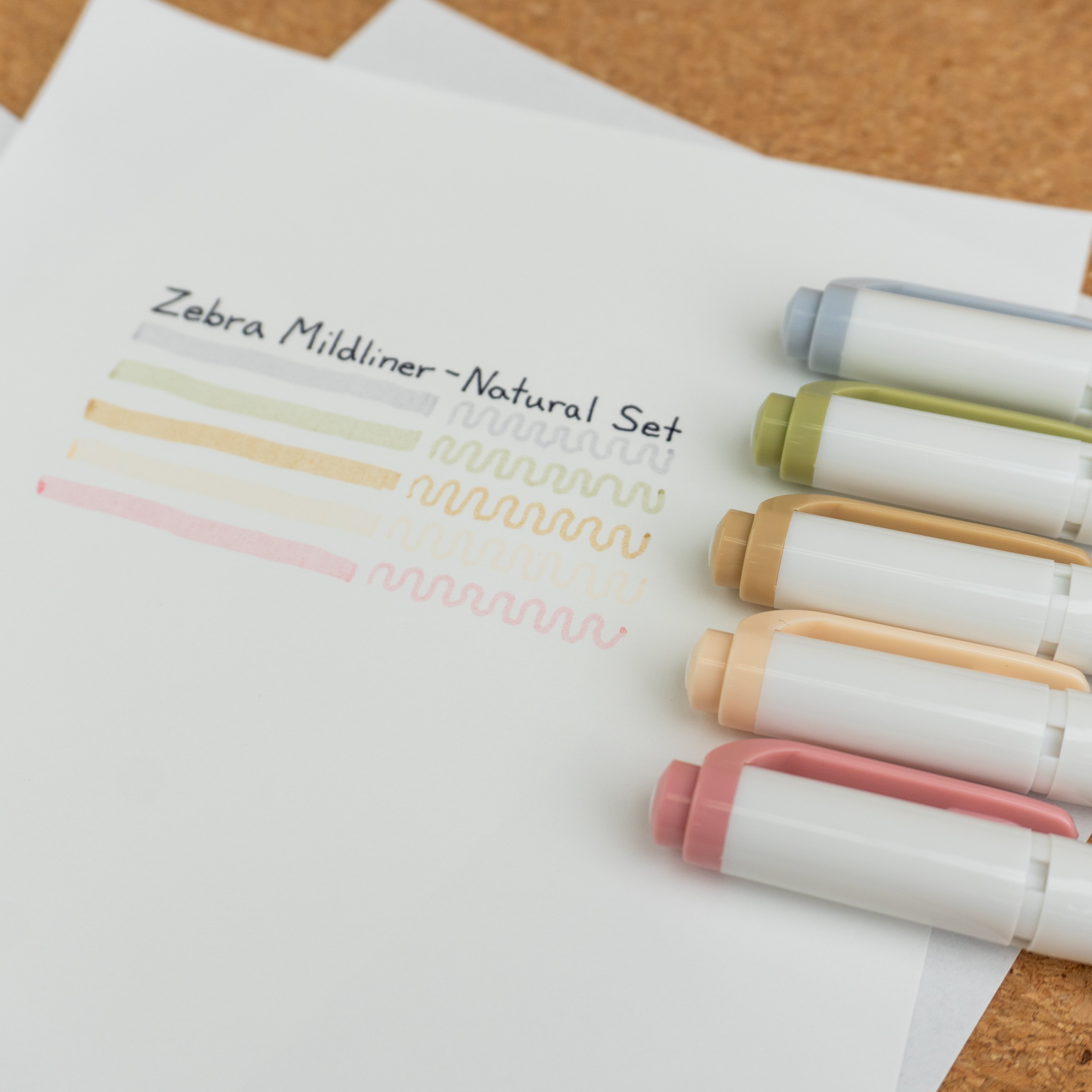 Zebra Mildliner Double Sided Highlighter - Natural Color Set