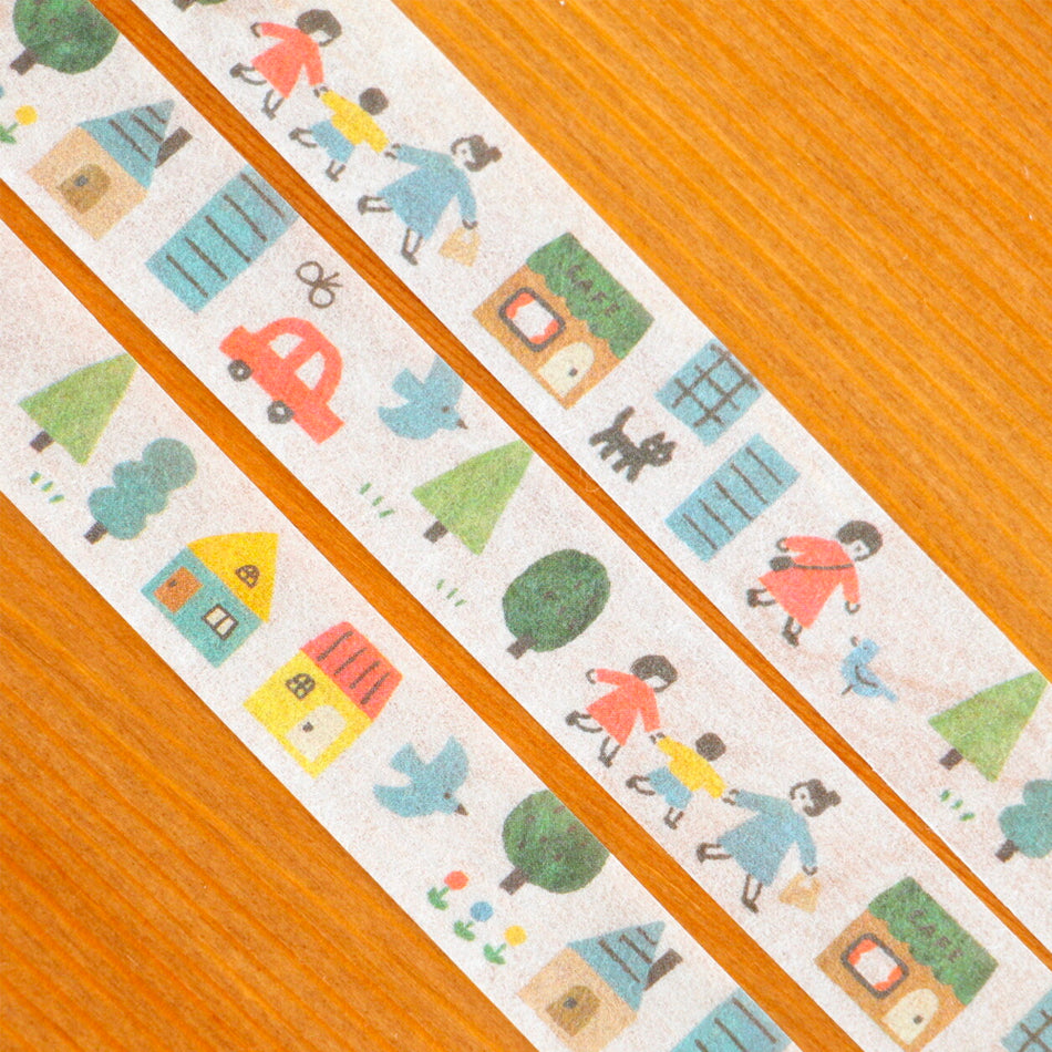 Furukawashiko Biyori Washi Tape - Town (15mm)