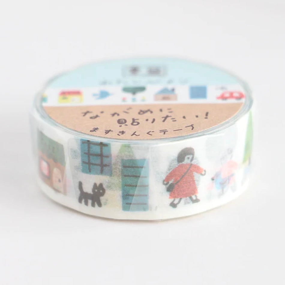 Furukawashiko Biyori Washi Tape - Town (15mm)