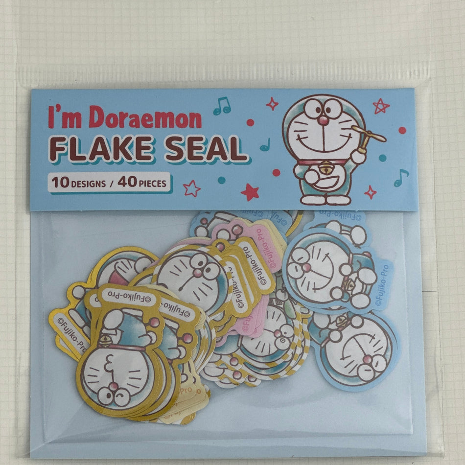 Sanrio x Daiso Imported Character Flake Stickers (40 pack) - Doraemon
