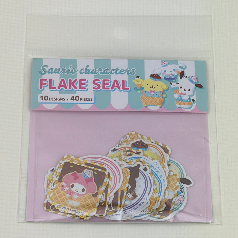 Sanrio x Daiso Imported Flake Stickers (40 pack) - Ice Cream Characters