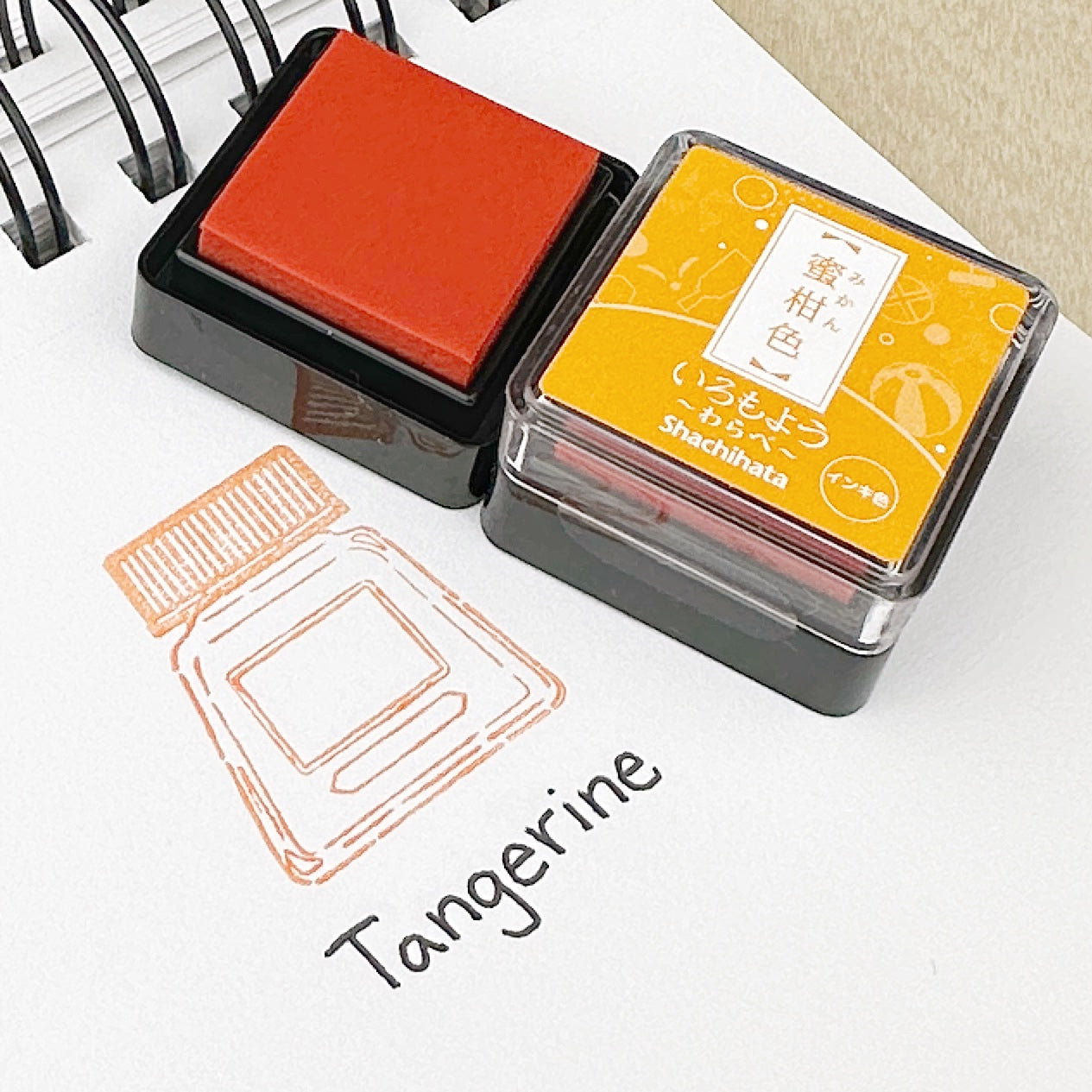 Shachihata Mini Ink Pads (Waterproof) Traditional Japanese Colors
