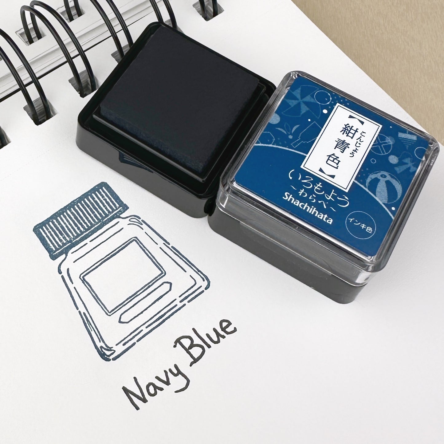 Shachihata Mini Ink Pads (Waterproof) Traditional Japanese Colors