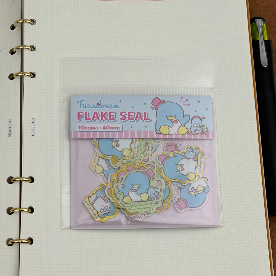 Sanrio x Daiso Imported Flake Stickers (40 pack) - Tuxedosam