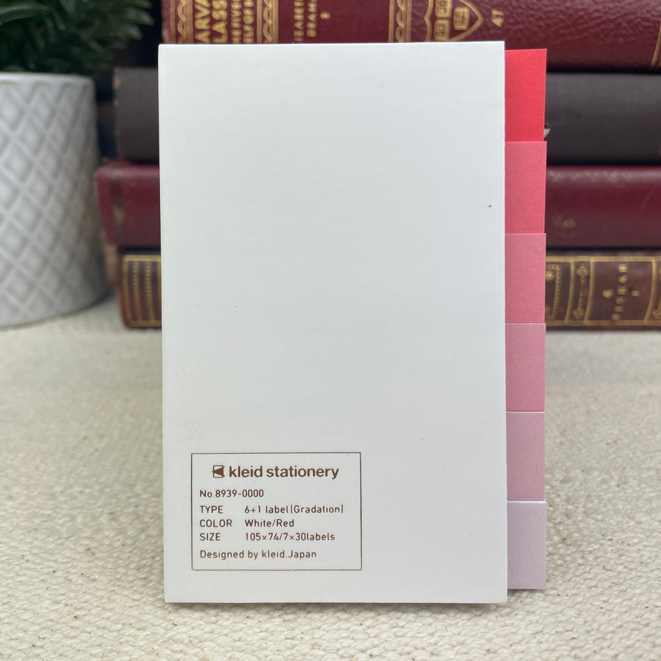 Kleid Stationery 6+1 Sticky Notes and Labels - Red