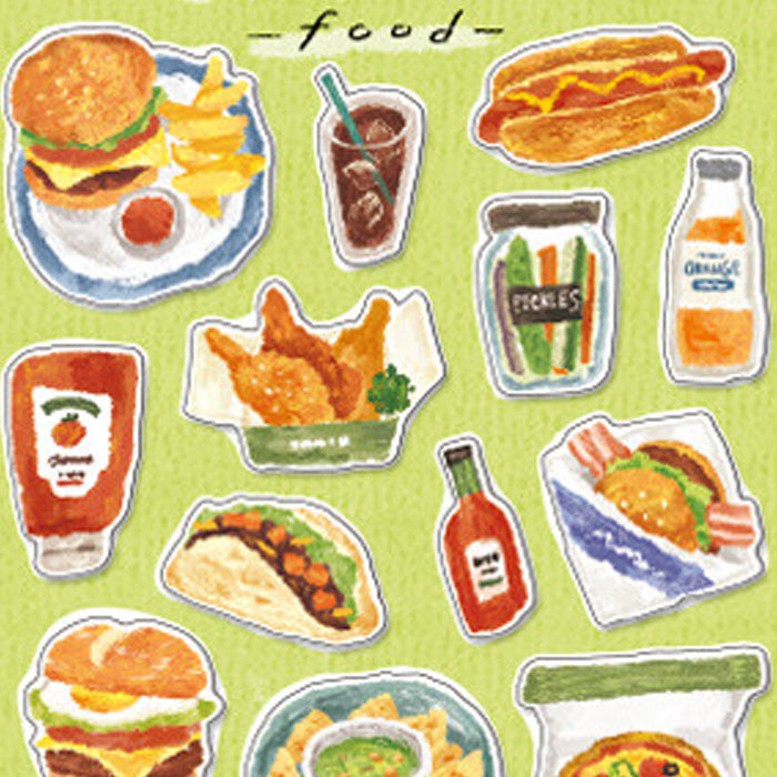 Mind Wave Food Sticker Sheet - American Food