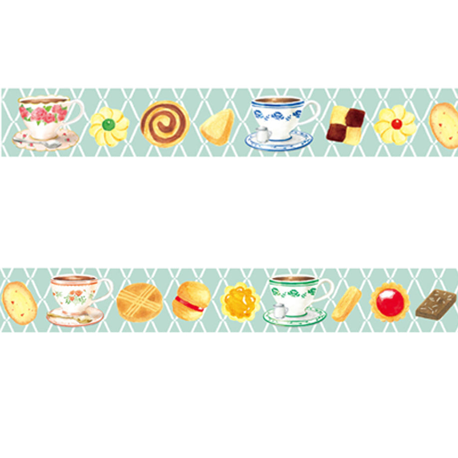 Furukawashiko Washi Tape (15mm) - Cookies and Tea