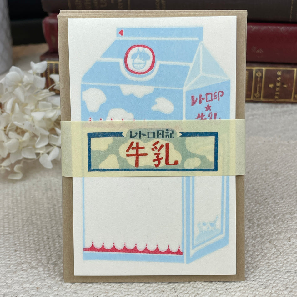 Furukawashiko Retro Mino-Washi Paper Letter Set -  Milk