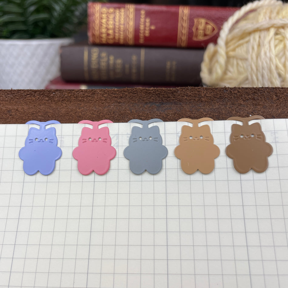 Cat Shaped Flat Paper Clips (5 pack)